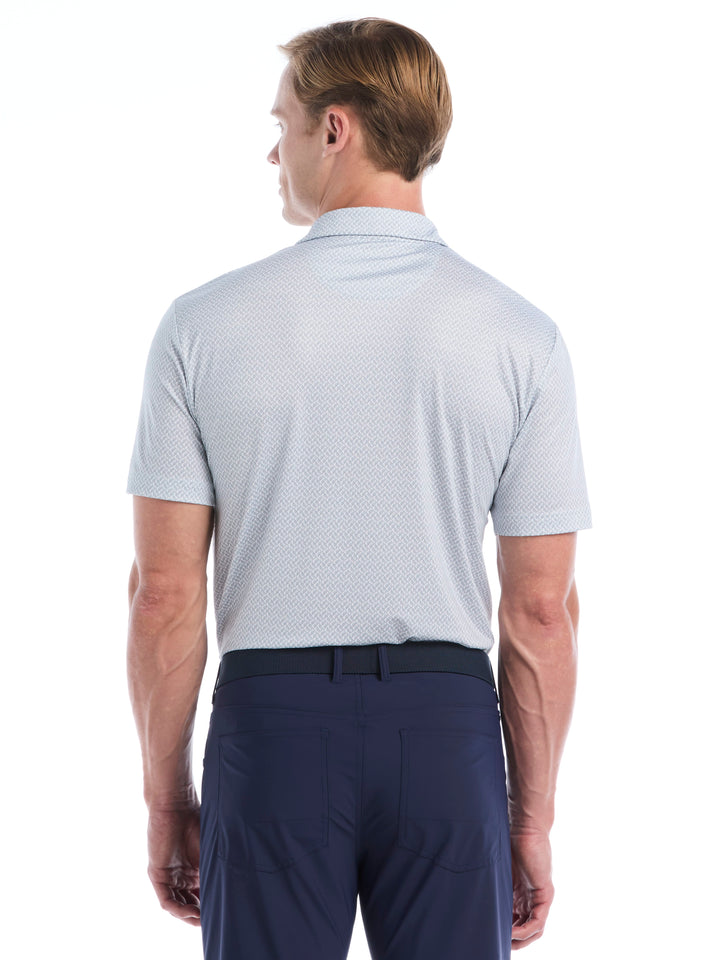 Men's Engineered Blocked Geo Print Polo