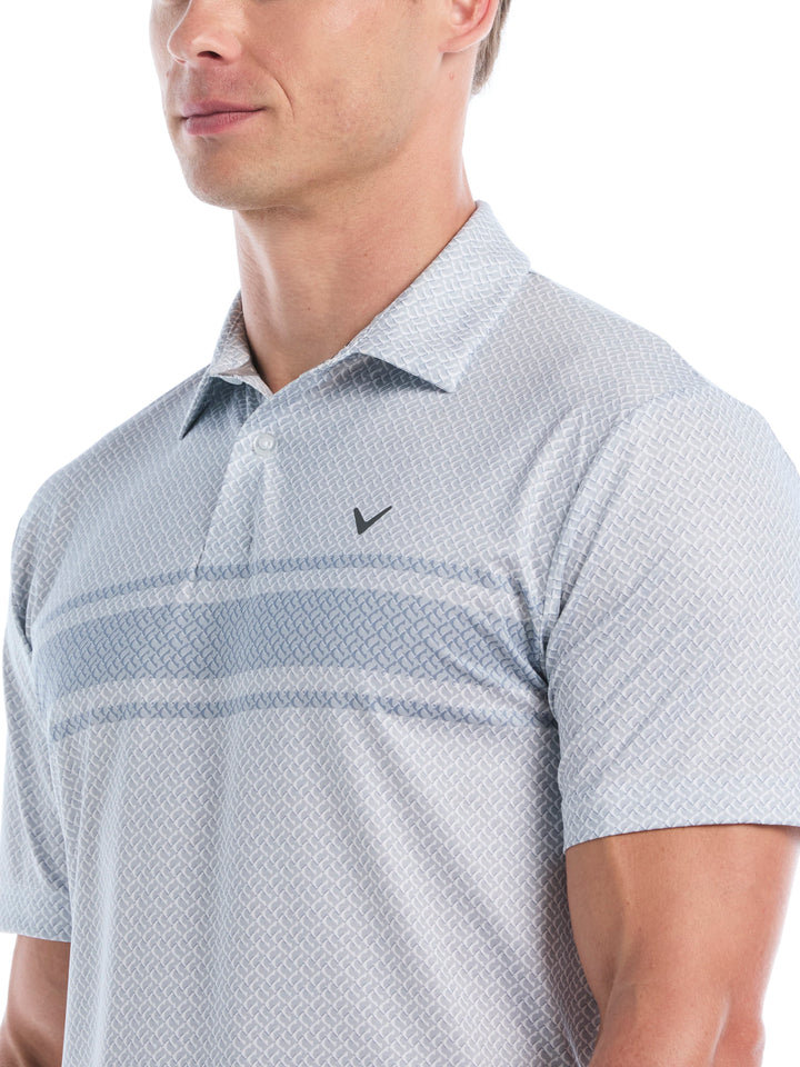 Men's Engineered Blocked Geo Print Polo