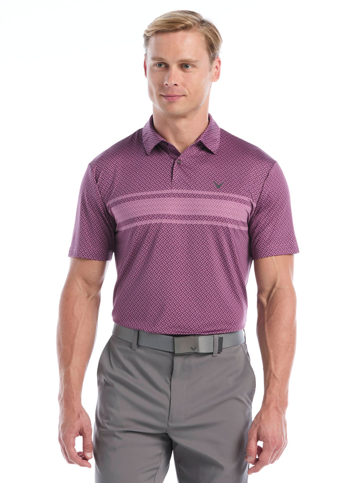 Men's Engineered Blocked Geo Print Polo