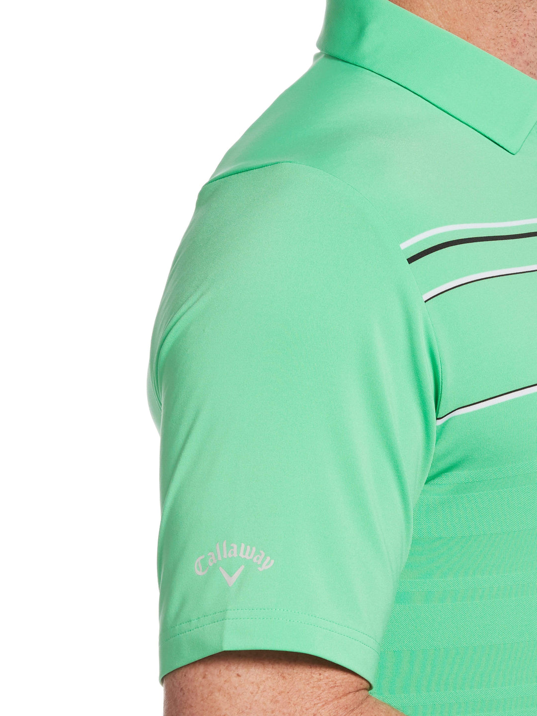Men's Engineered Stripe Textured Chest Swing Tech™ Polo