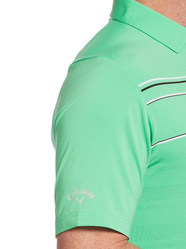 Men's Engineered Stripe Textured Chest Swing Tech™ Polo