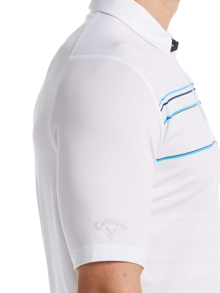 Men's Engineered Stripe Textured Chest Swing Tech™ Polo