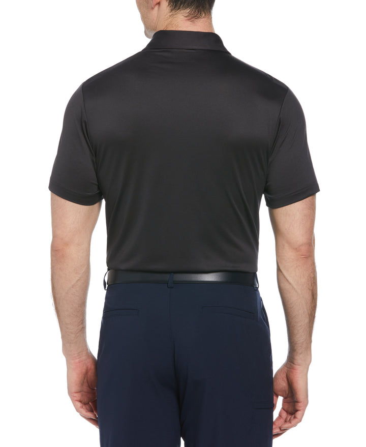 Men's Short Sleeve Engineered Tropical Print Polo (Charcoal Art) 