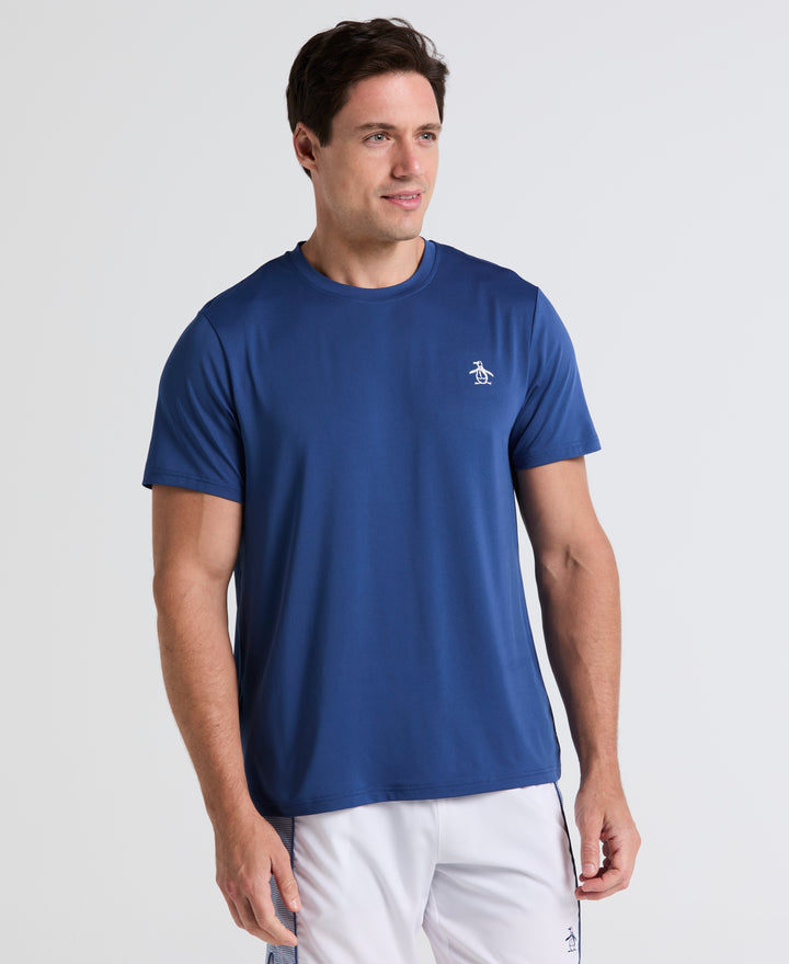 Solid Performance Crew Tennis Tee (True Navy) 