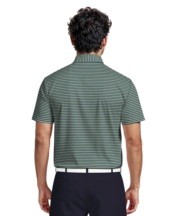 Feeder Stripe Print Golf Polo (Galapagos Green) 