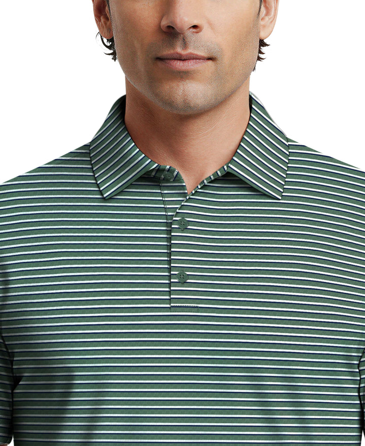 Feeder Stripe Print Golf Polo (Galapagos Green) 