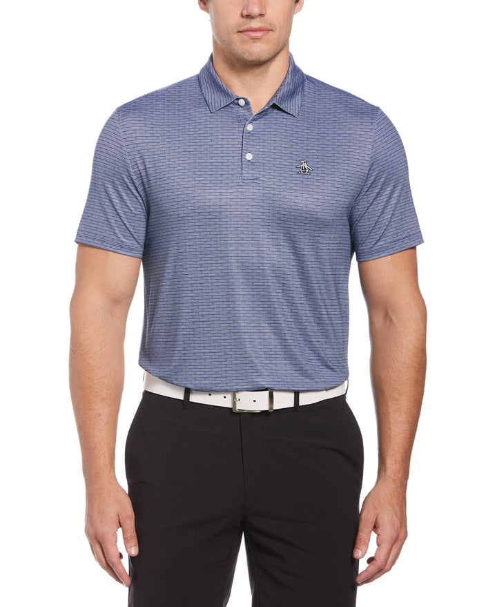 Fine Line Boat Print Polo (Astral Night) 