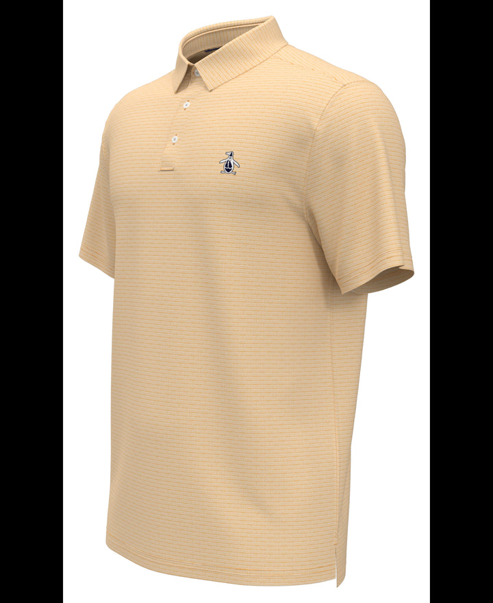 Fine Line Boat Print Polo (Warm Apricot) 