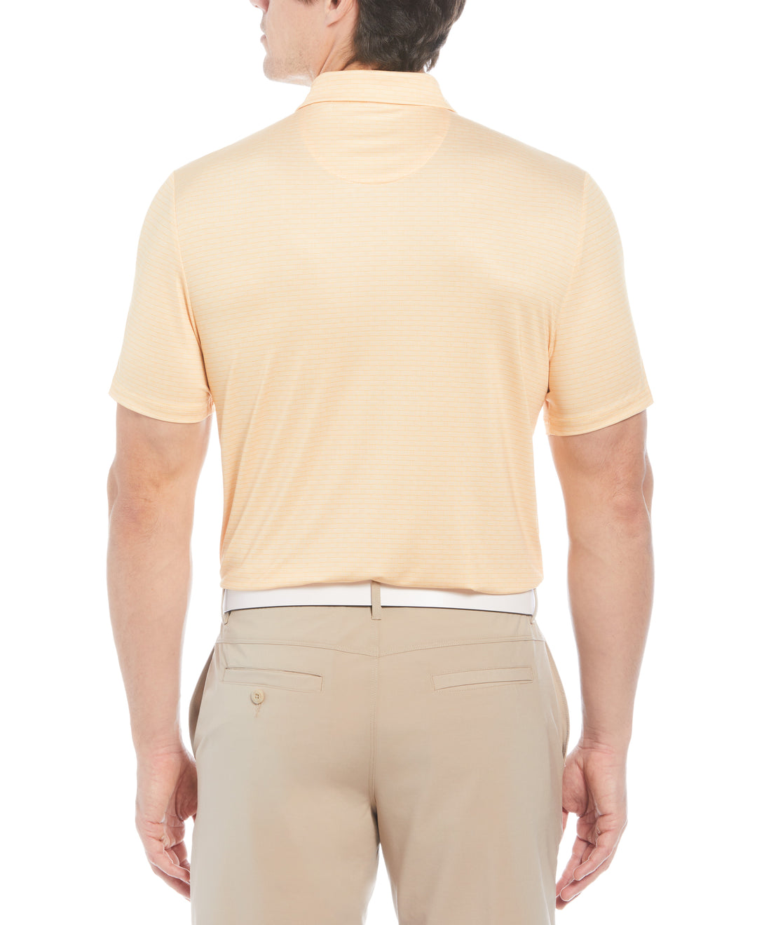 Fine Line Boat Print Polo (Warm Apricot) 