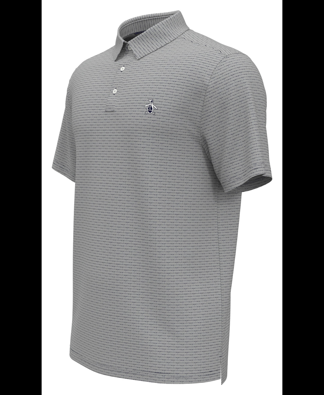 Fine Line Boat Print Polo (Astral Night) 