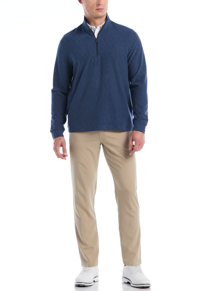 Men's Fine Line Brushed Quarter Zip