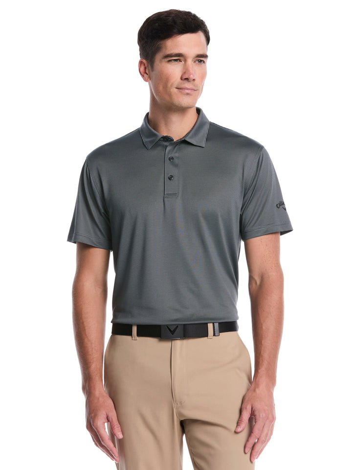 Men's Fine Line Stripe Golf Polo Shirt