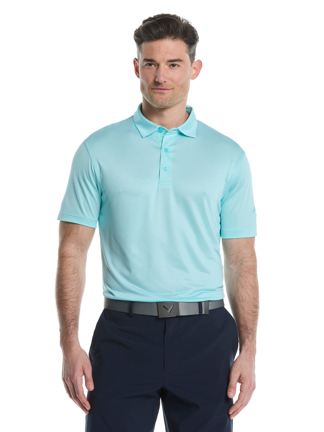 Men's Fine Line Stripe Golf Polo Shirt