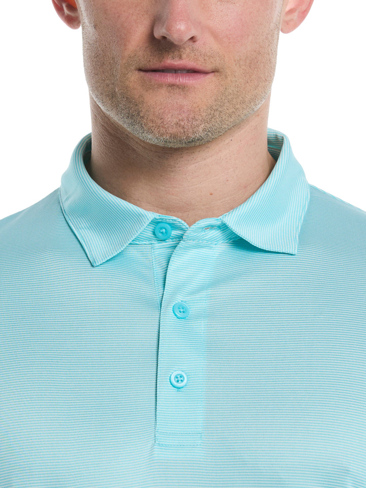 Men's Fine Line Stripe Golf Polo Shirt