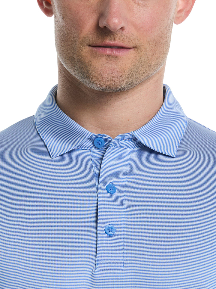 Men's Fine Line Stripe Golf Polo Shirt
