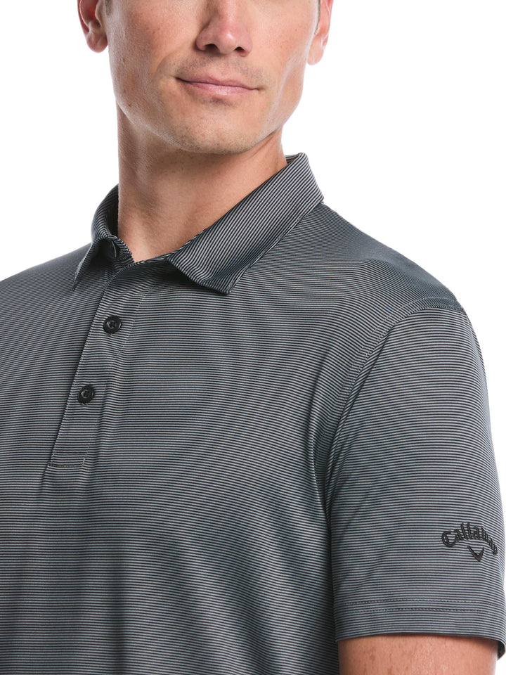 Men's Fine Line Stripe Golf Polo Shirt