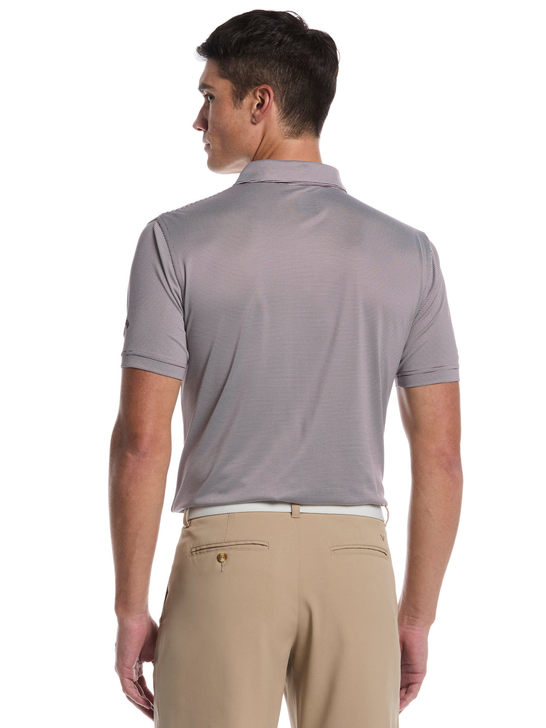 Men's Fine Line Stripe Golf Polo Shirt