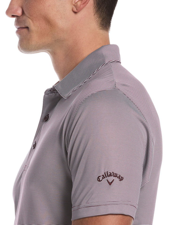 Men's Fine Line Stripe Golf Polo Shirt