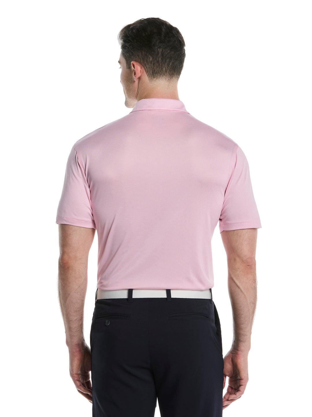 Men's Fine Line Stripe Golf Polo Shirt