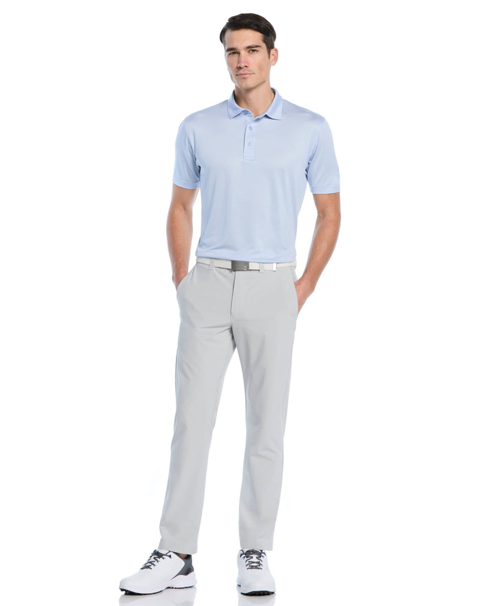 Fine Line Stripe Golf Polo Shirt (Chambray) 