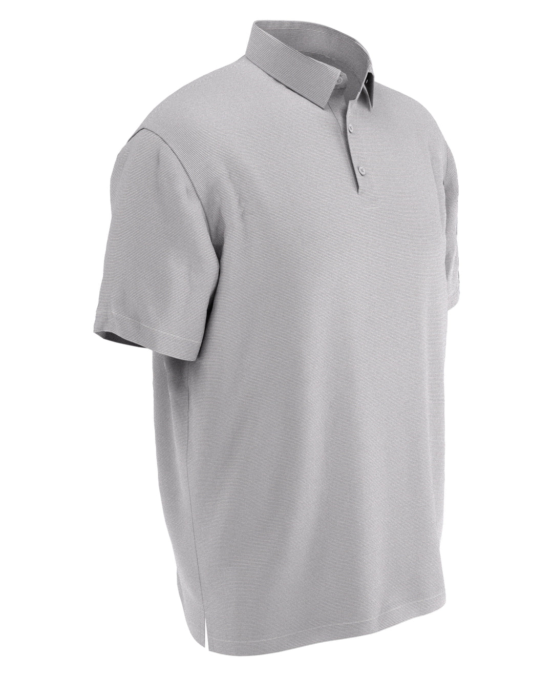 Fine Line Stripe Golf Polo Shirt (Sleet) 