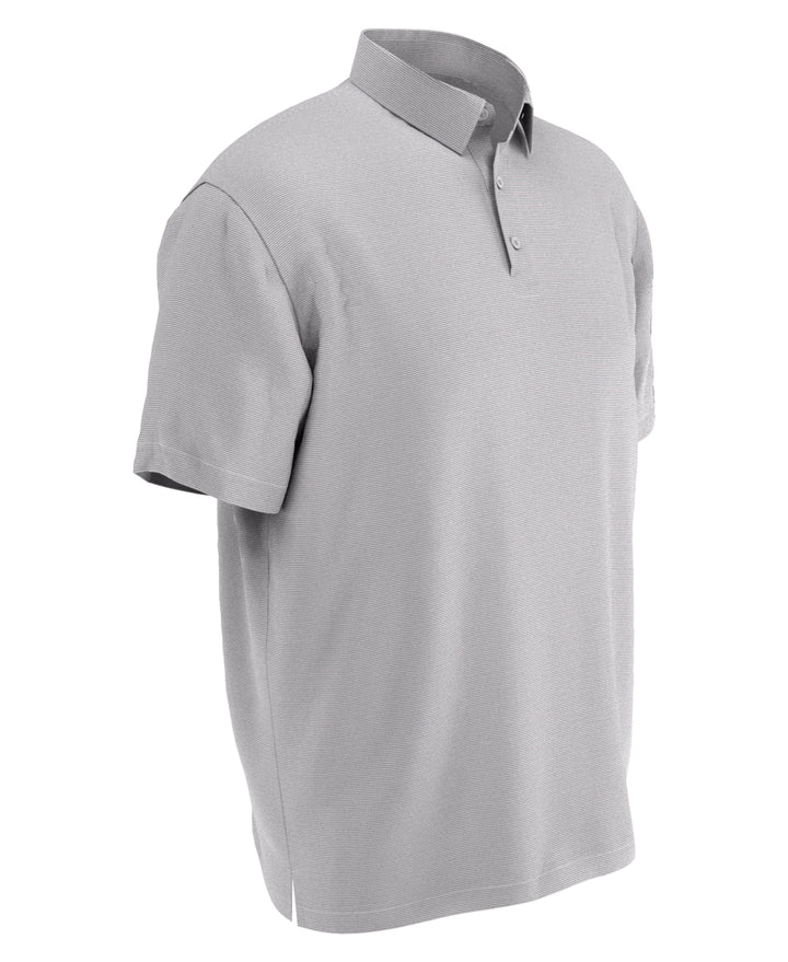Fine Line Stripe Golf Polo Shirt (Sleet) 