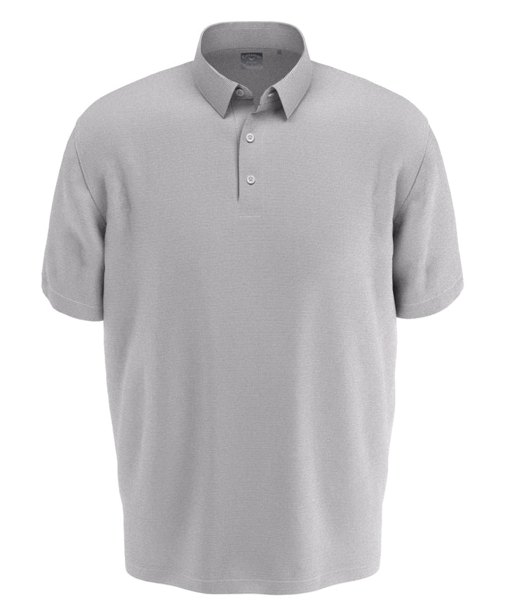 Fine Line Stripe Golf Polo Shirt (Sleet) 