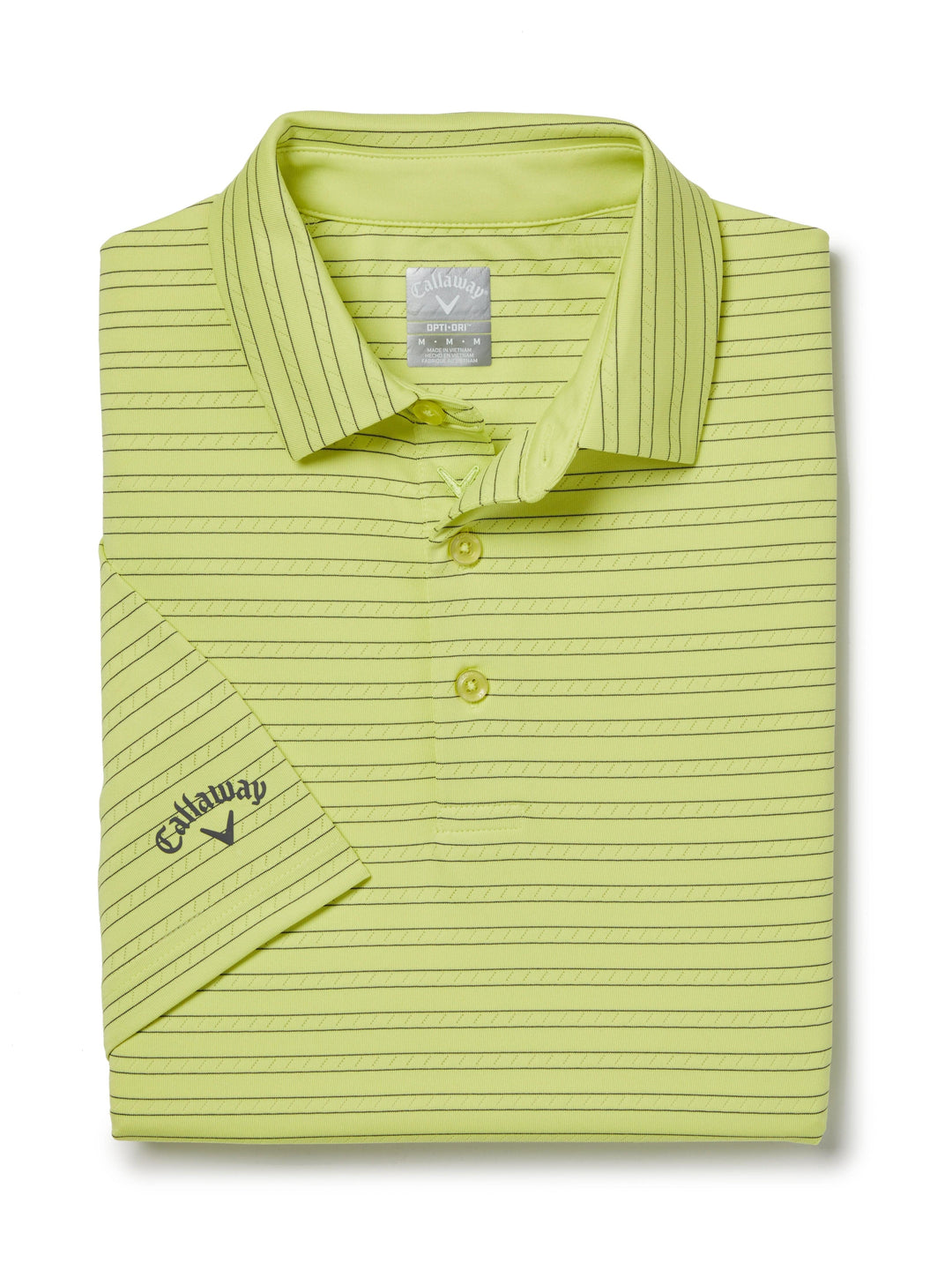 Mens Fine Line Ventilated Stripe Golf Polo Shirt (Daiquiri Green) 