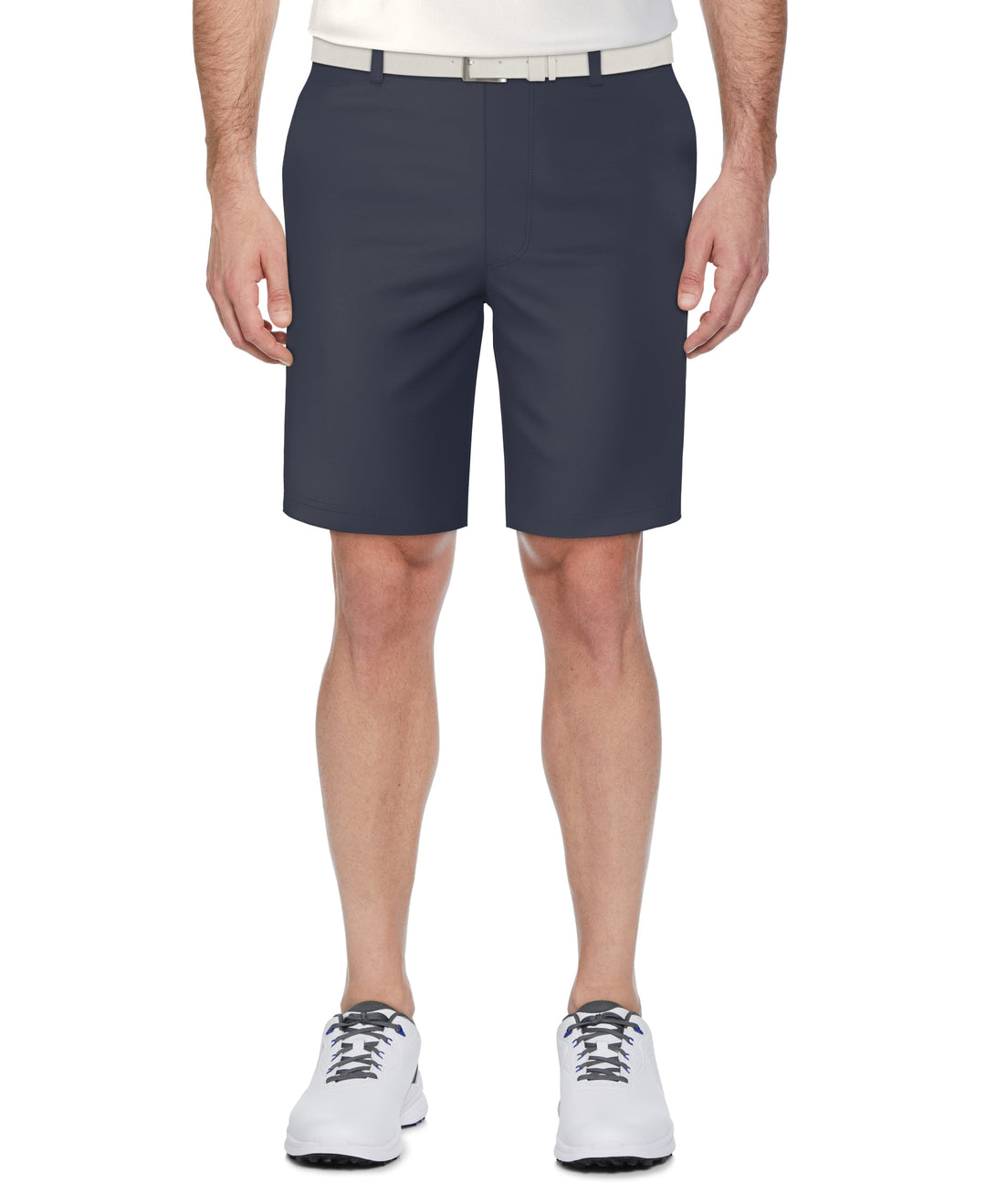 Flat Front 9" Solid Golf Short with Active Waistband (Classic Navy) 