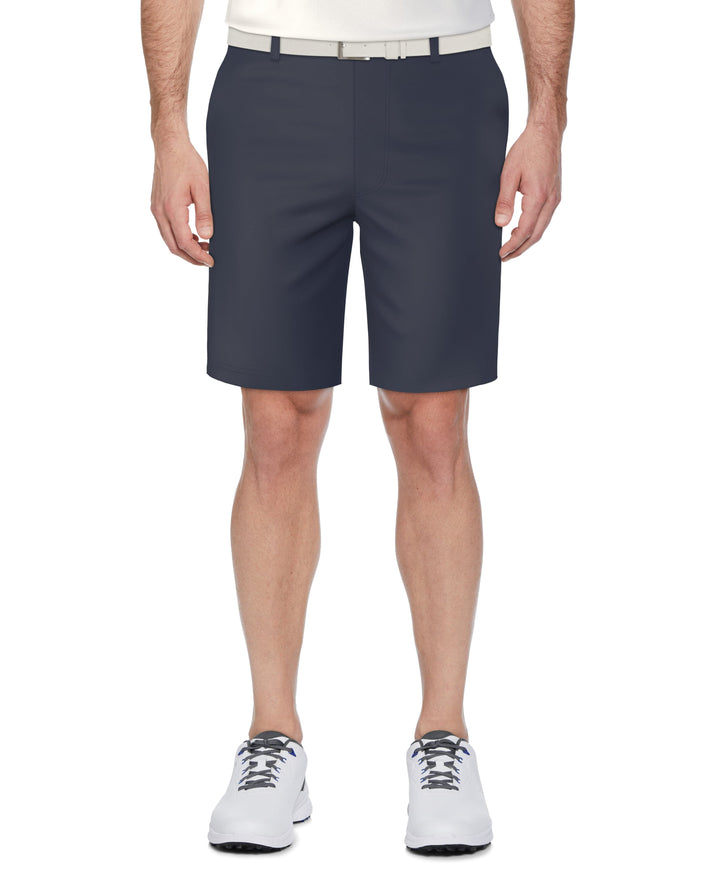 Flat Front 9" Solid Golf Short with Active Waistband (Classic Navy) 