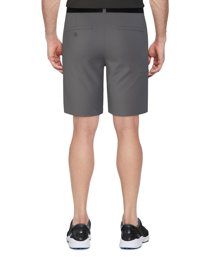 Flat Front 9" Solid Golf Short with Active Waistband (Iron Gate) 