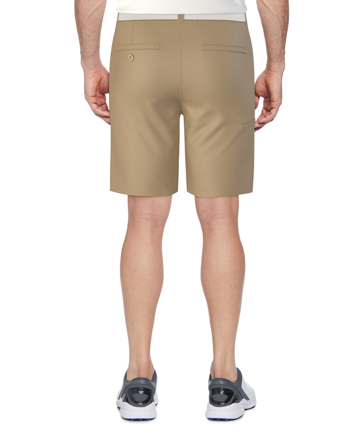 Flat Front 9" Solid Golf Short with Active Waistband (Chinchilla) 