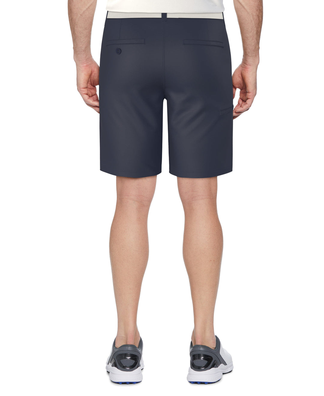 Flat Front 9" Solid Golf Short with Active Waistband (Classic Navy) 