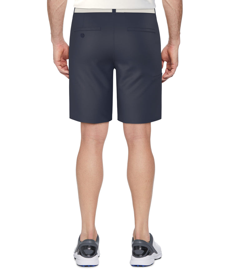 Flat Front 9" Solid Golf Short with Active Waistband (Classic Navy) 