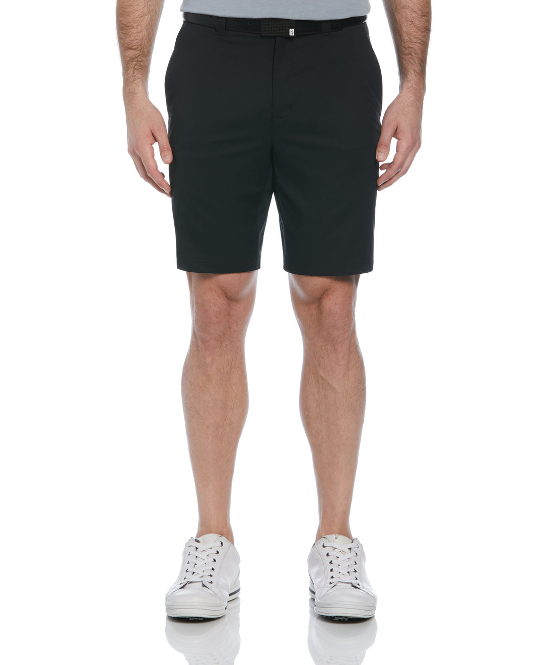 Flat Front Cargo Golf Short with Active Waistband (Caviar) 
