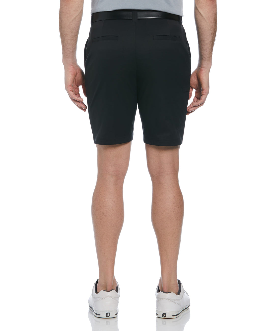 Flat Front Cargo Golf Short with Active Waistband (Caviar) 