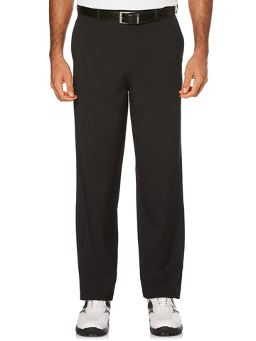 Men's Flat Front Expandable Waistband Pant - Black Men's Flat Front Expandable Waistband Pant - Black
