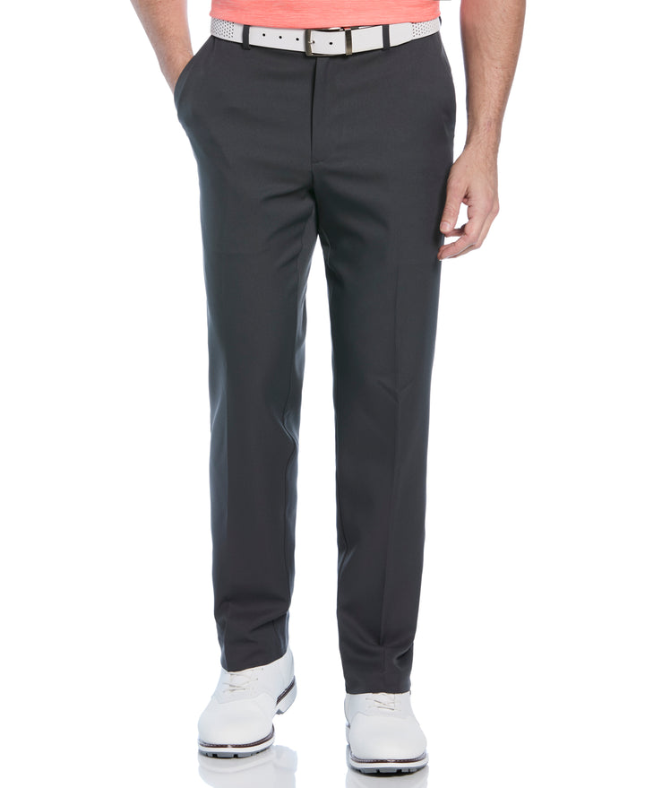 Flat Front Golf Pant with Expandable Waistband (Asphalt) 