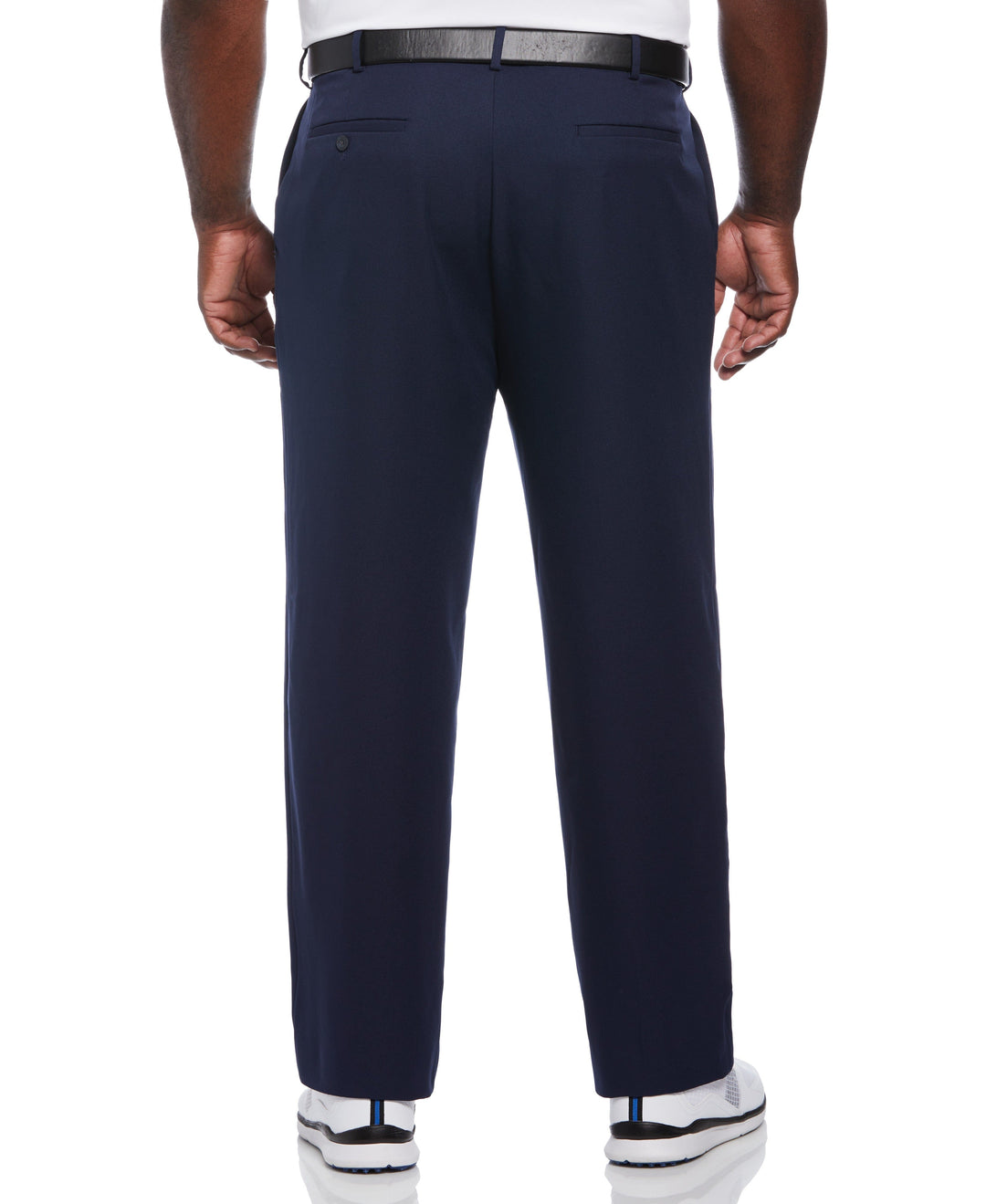 Flat Front Golf Pant with Expandable Waistband (Black Iris) 