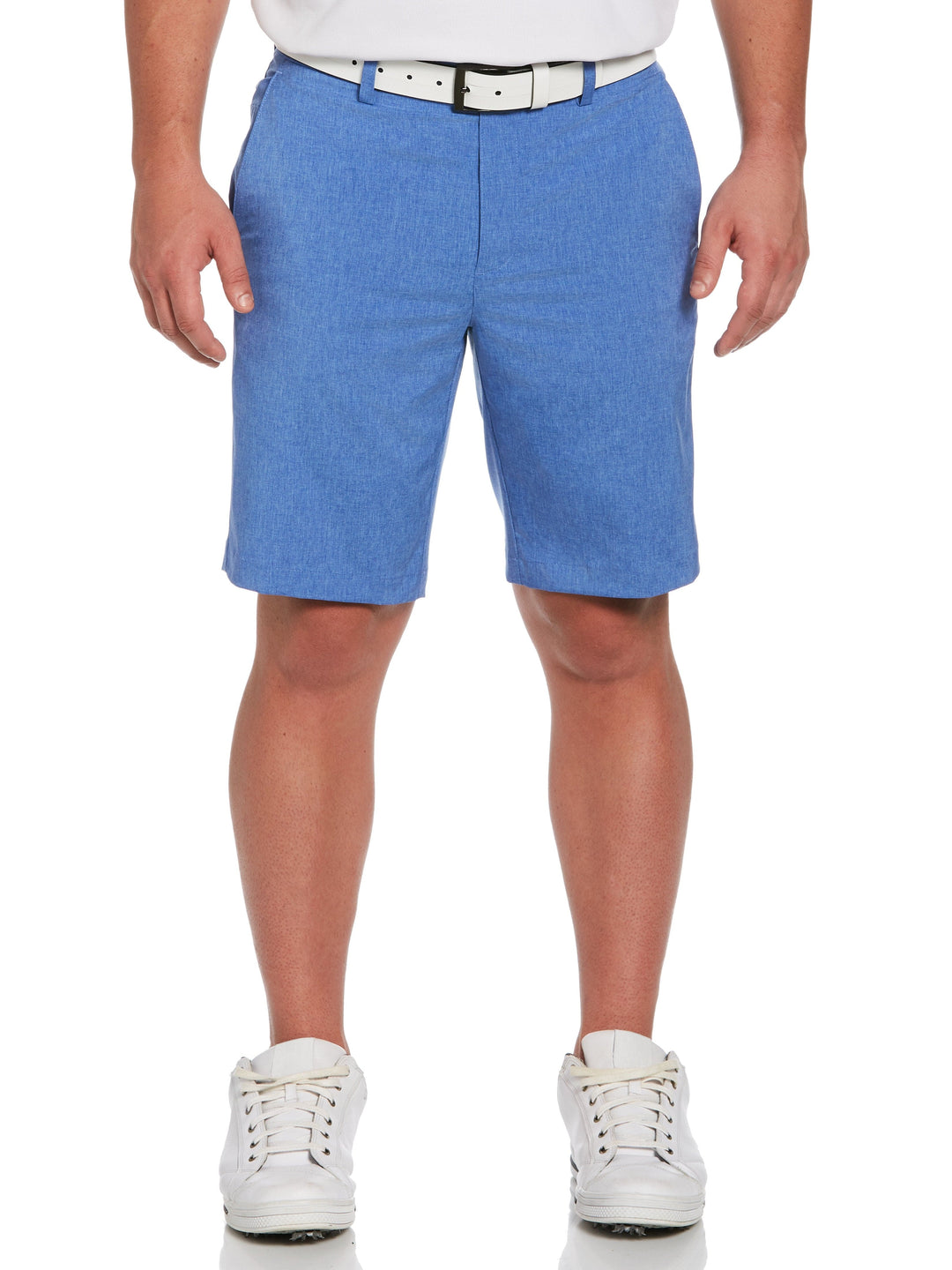 Men's Flat Front Heather Golf Short with Active Waistband
