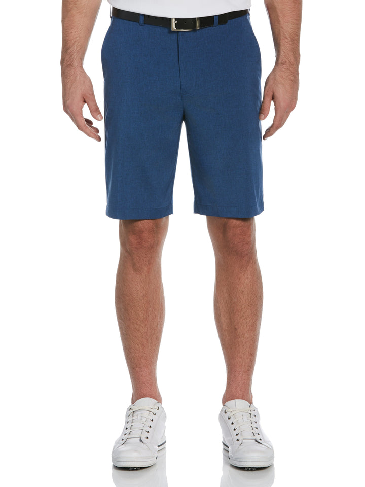 Men's Flat Front Heather Golf Short with Active Waistband
