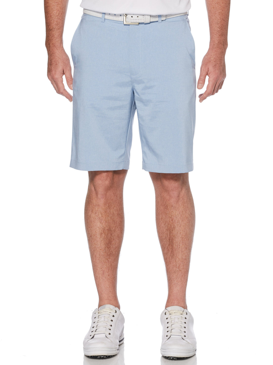 Men's Flat Front Heather Golf Short with Active Waistband