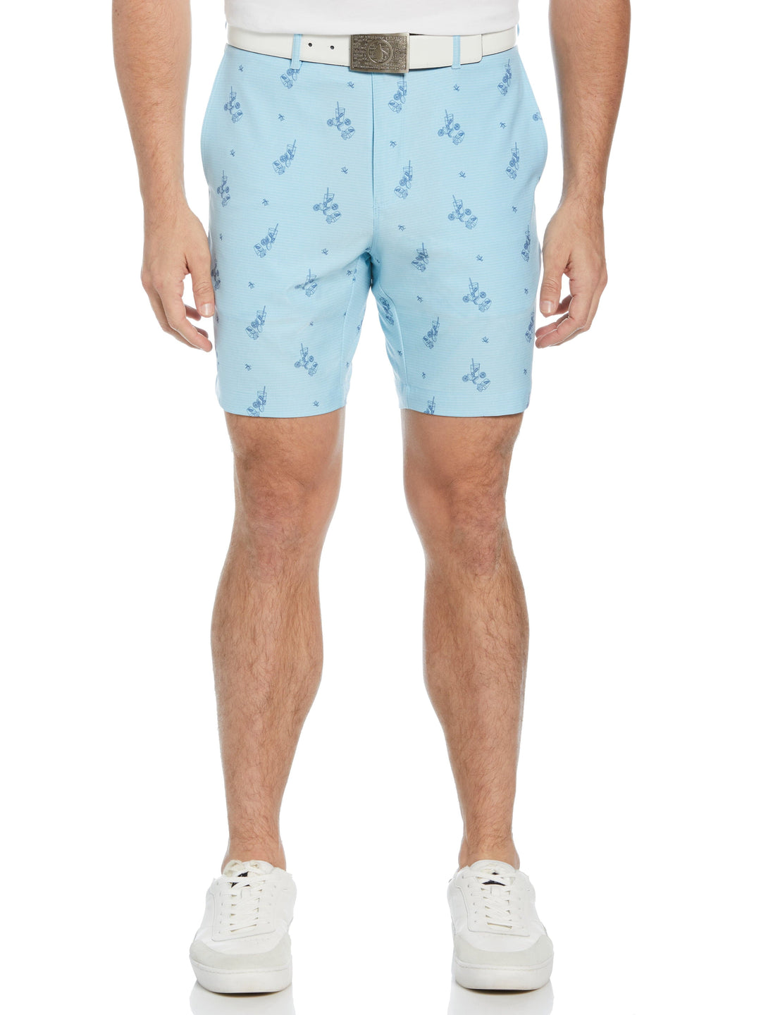 Men's Flat Front Lemonade Print 8" Golf Short