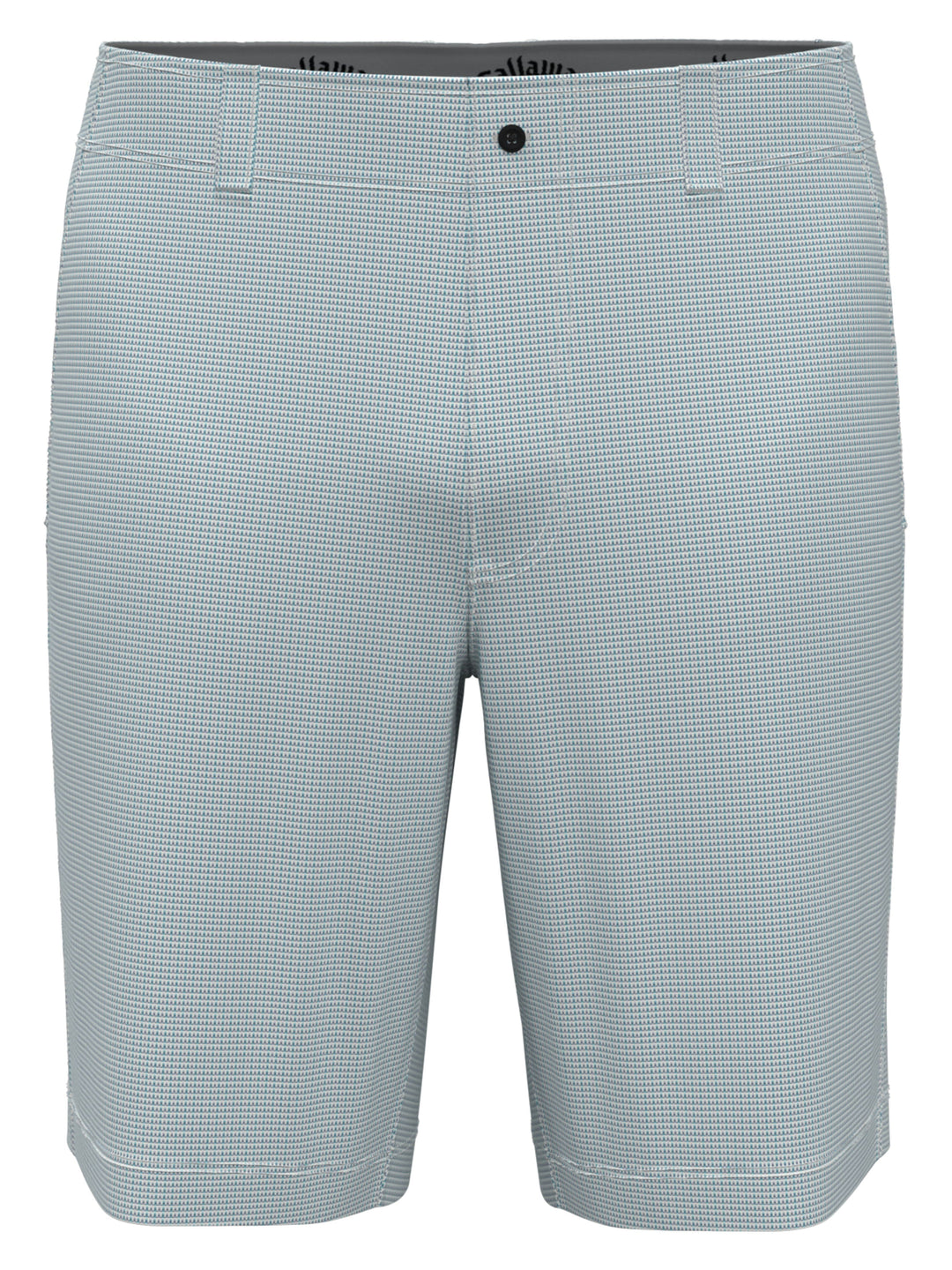 Flat Front Mini Texture Print Golf Short (Bright White) 