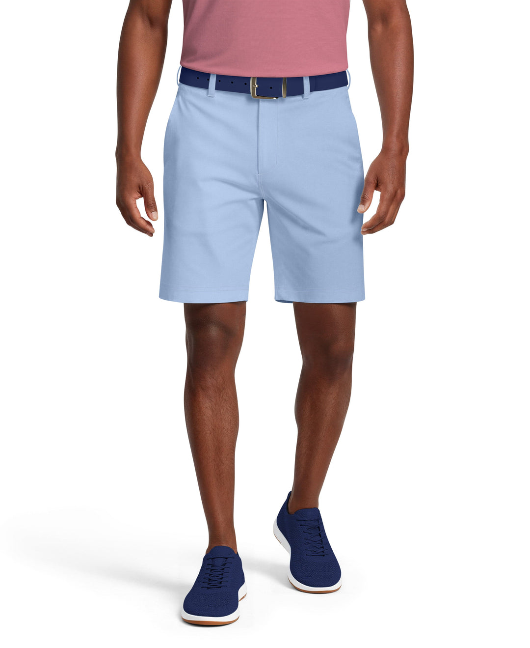 7" Solid Active Waist Performance Stretch Golf Short (Chambray Blue) 