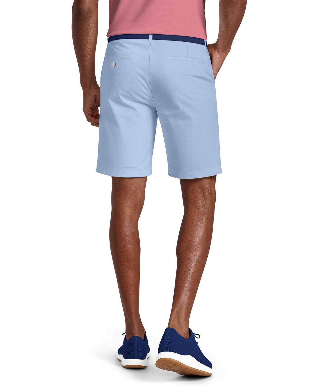 7" Solid Active Waist Performance Stretch Golf Short (Chambray Blue) 