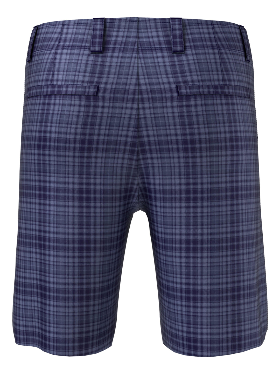 Flat Front Plaid Golf Short (Peacoat) 