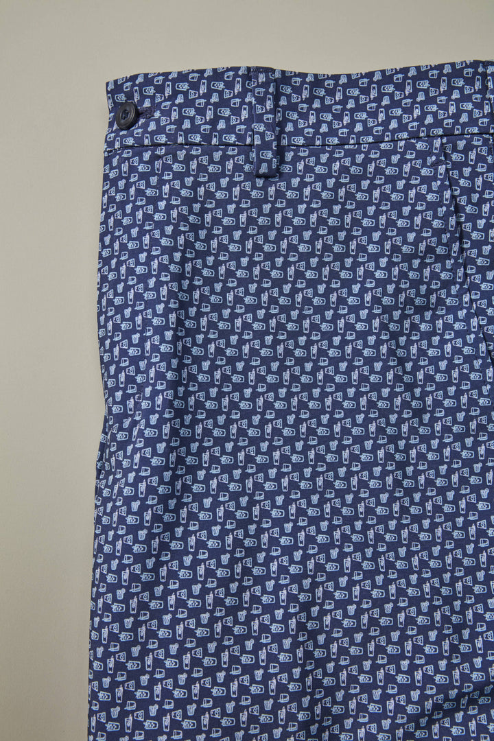 Men's Flat Front Refreshments Print Golf Short | 8" Inseam