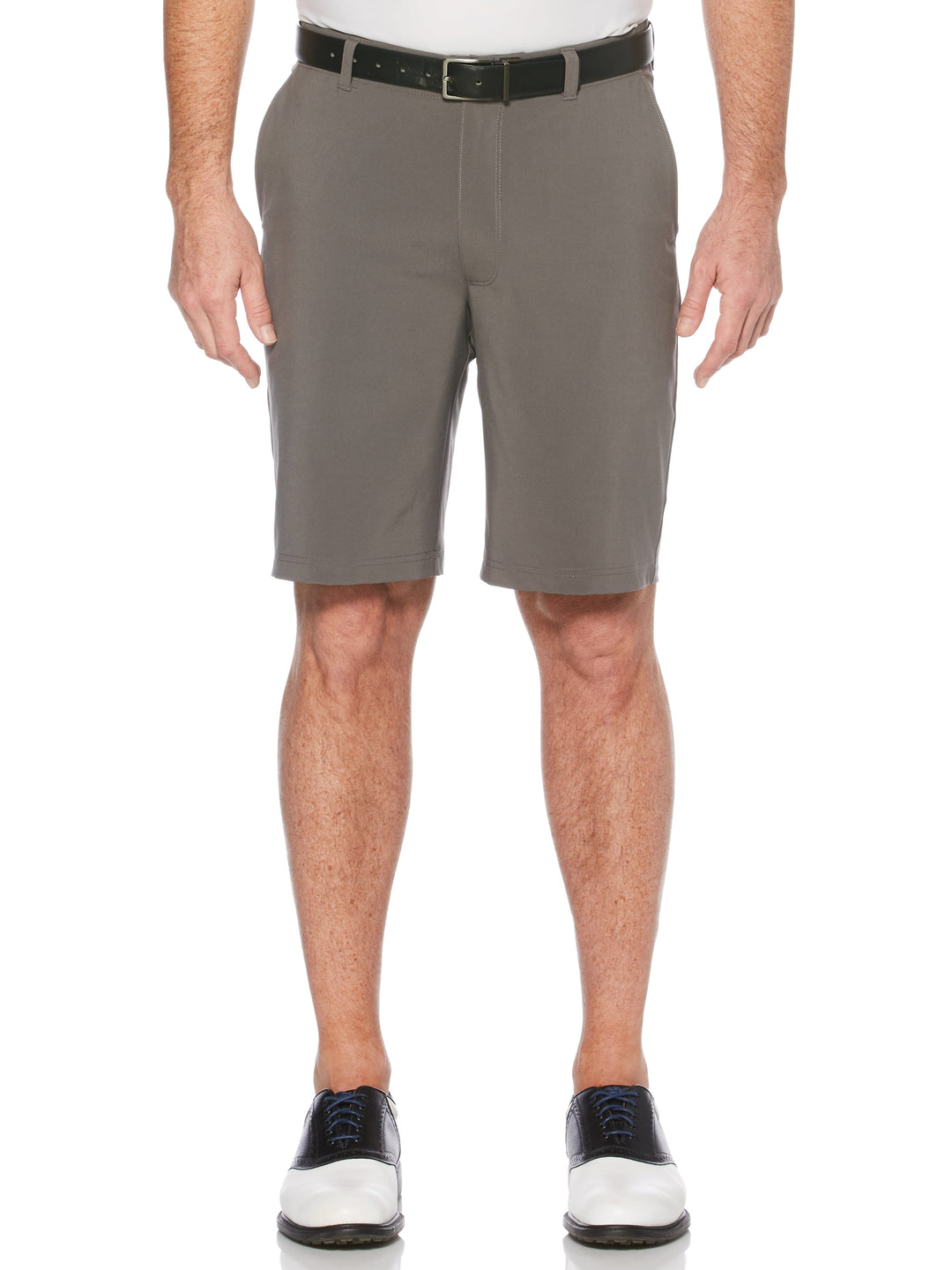 Flat Front Golf Short with Media Pocket (Asphalt) 
