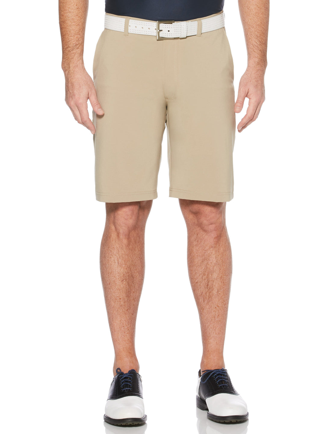 Flat Front Golf Short with Media Pocket (Chinchilla) 